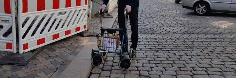 Hürden für den Rollator. Foto: Lüne-Blog.