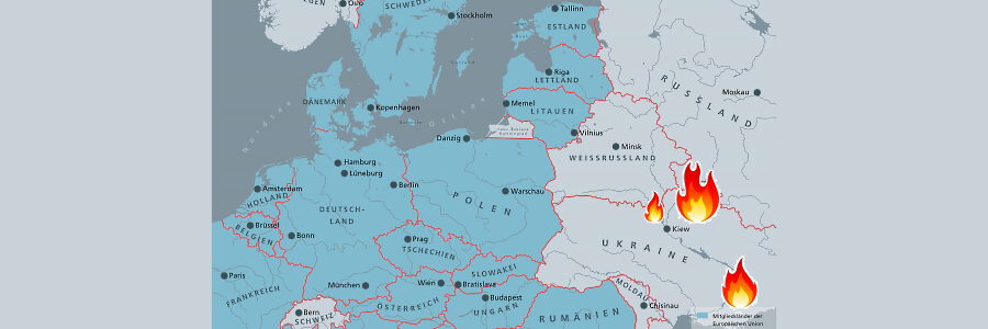 Krieg in der Ukraine. Grafik: Ostpreußisches Landesmuseum.