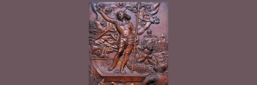 Museum Lüneburg. Auferstehungsszene in einem Model von Albert von Soest.