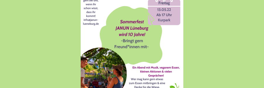 JANUN-Sommerfest. Grafik: JANUN e.V.