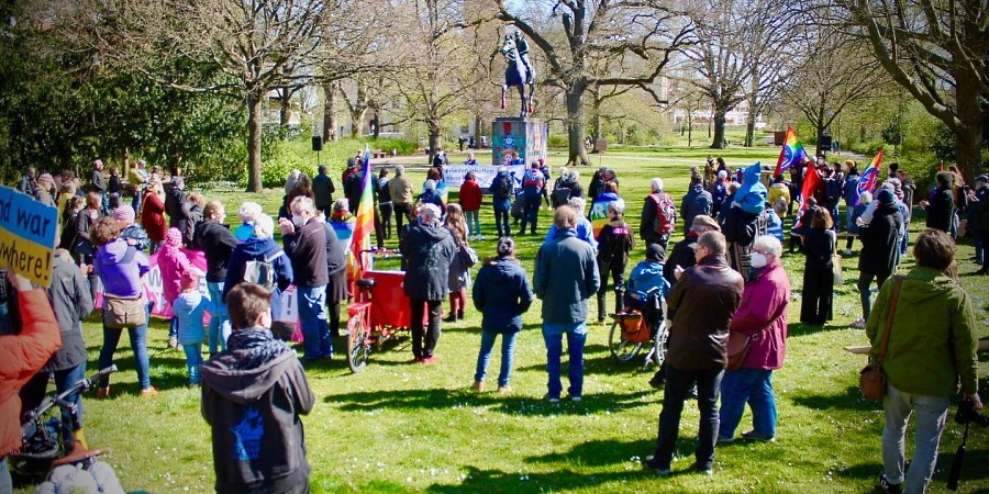 Ostermarsch Lüneburg, 16.04.2022. Foto: Friedensbündnis Lüneburg.