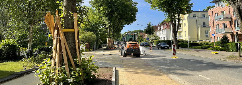 Baustelle Uelzener Straße. Foto: Hansestadt Lüneburg.