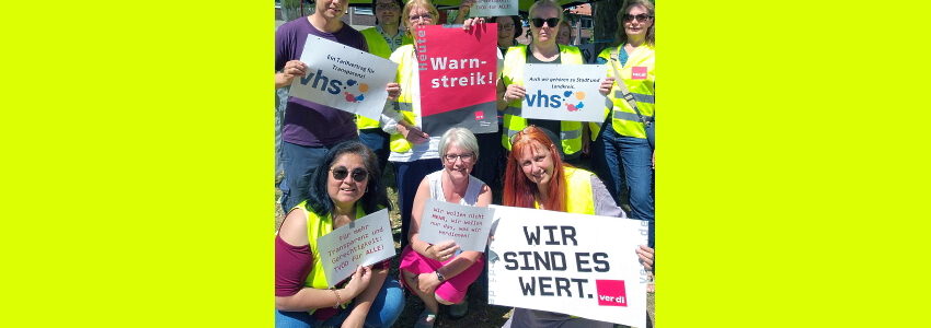 Streik VHS Lüneburg. Foto: DGB Kreisverband Lüneburg-Harburg Land