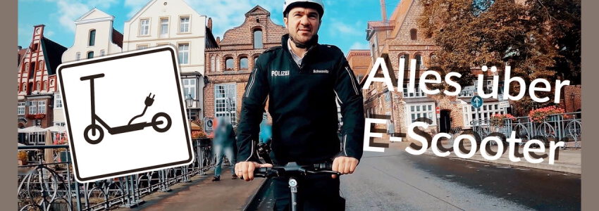 Polizei erklärt E-Scooter. Foto: PI Lüneburg.