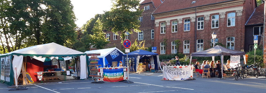 Klimacamp am Marienplatz. Foto: Lüne-Blog.