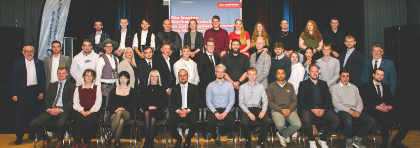 Die besten Nachwuchshandwerker 2022. Foto: Handwerkskammer Braunschweig-Lüneburg-Stade.