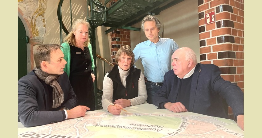 Lärmschutz für die Sülzwiesen. Foto: Hansestadt Lüneburg.