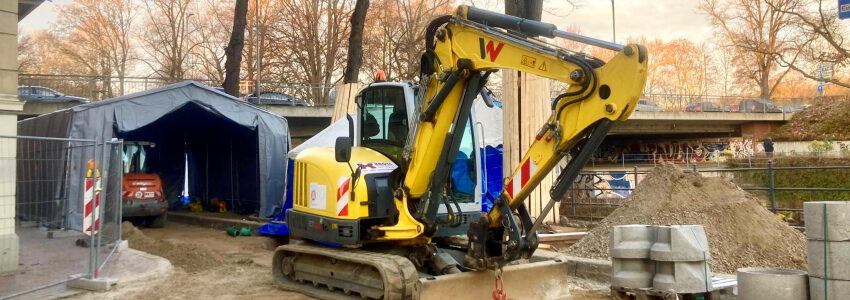 Foto: Hansestadt Lüneburg. Zwangspause herrscht aktuell auch bei der Baustelle in der Salzstraße am Wasser.