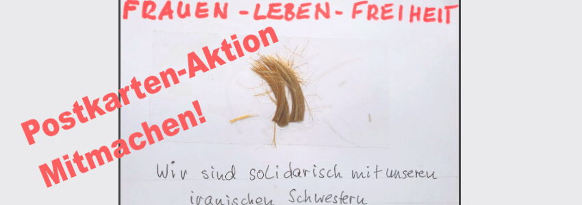Postkartenaktion von Omas gegen Rechts, Lüneburg.
