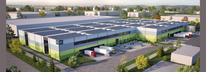 Visualisierung Logistikimmobilie, Garbe Industrial Real Estate GmbH.