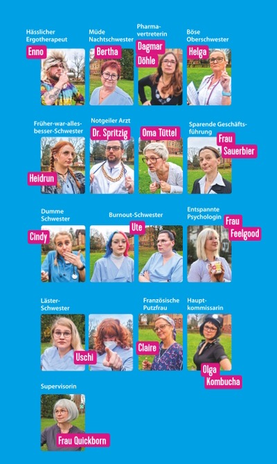 PKL: Mitwirkende bei Mental Home. Grafik: PKL (Flyer).
