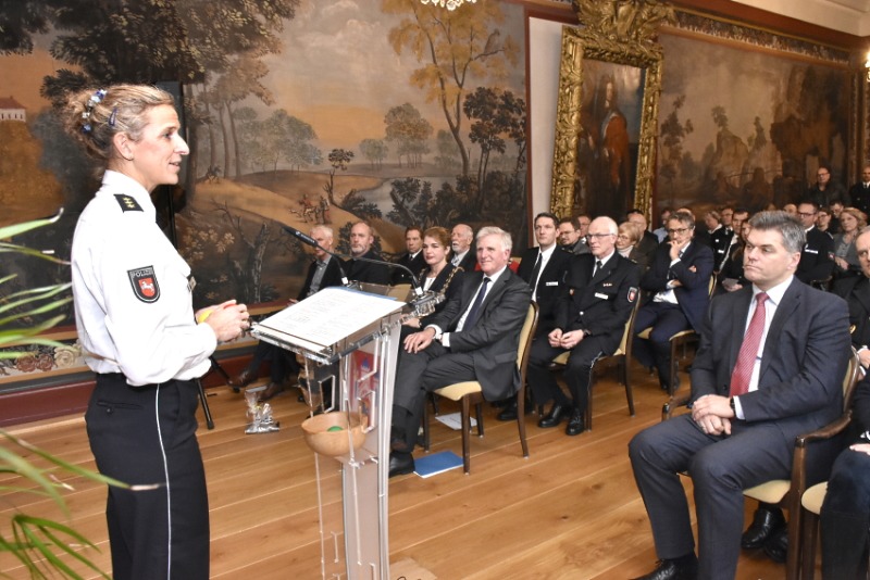 Polizeidirektorin Stefanie Lerche beim Festakt am 12. Januar 2023. Foto: Polizeidirektion Lüneburg.