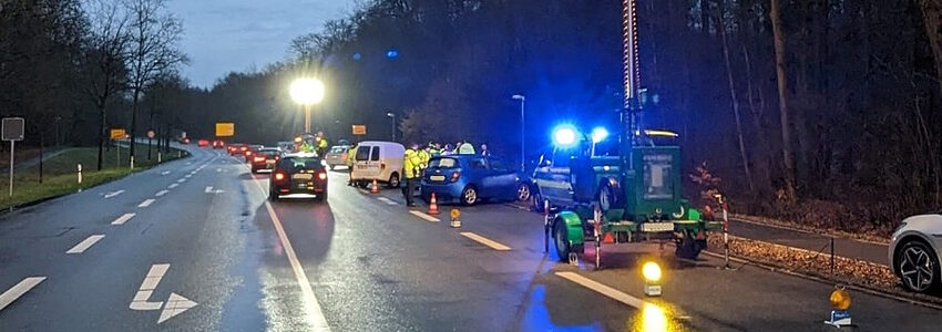 Kontrollstelle im Stadtgebiet Lüneburg. Foto: PI Lüneburg.