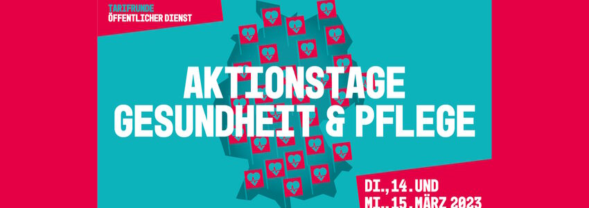 ver.di: Warnstreik 14./15.03.2023. Grafik: ver.di