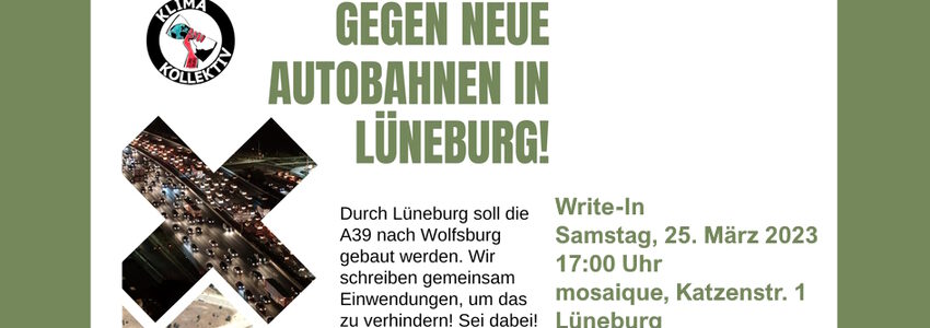 Write-In gegen A39 am 25.03.2023. Grafik: KlimaKollektiv.