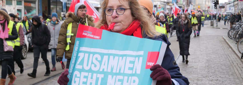Zusammen geht mehr. Foto: Matthias Klump, ver.di.