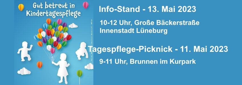 Aktionstage Kindertagespflege 2023 in Lüneburg. Grafik: Bundesverband für Kindertagespflege