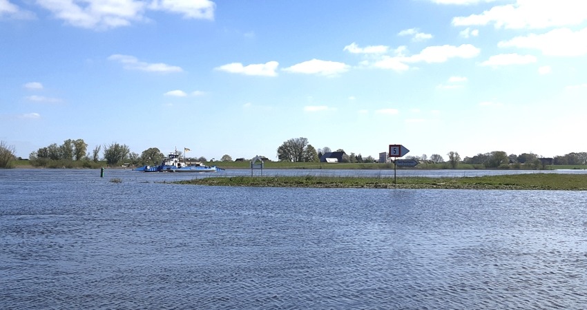 Elbe bei Bleckede mit Fähre. Foto: Lüne-Blog.