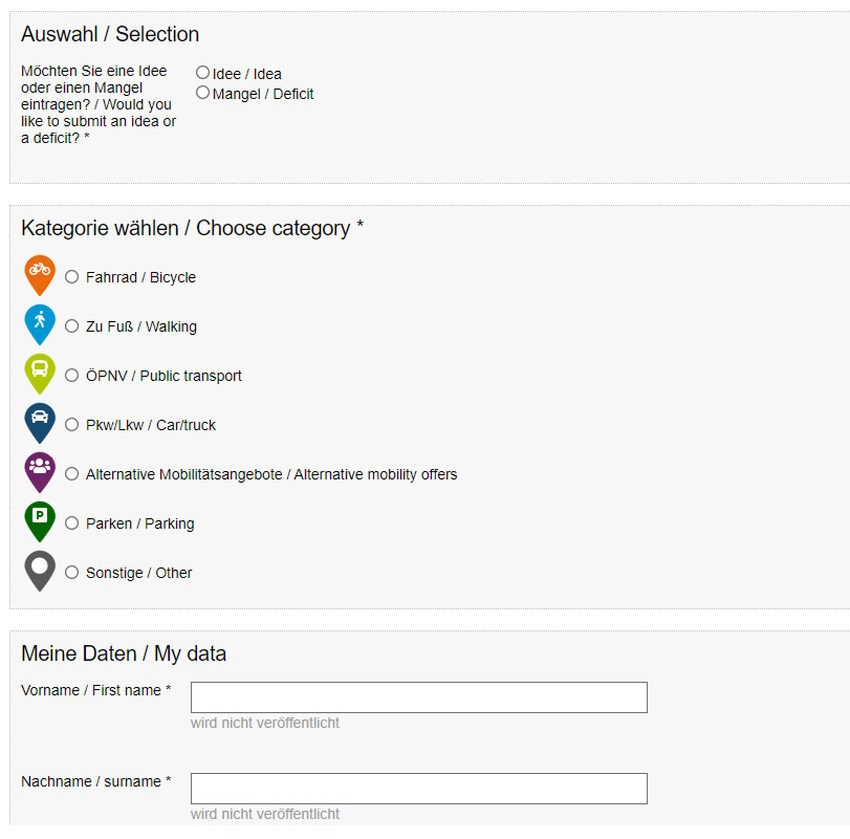 Eintrag vornehmen. NUMP-Online-Dialog, Hansestadt Lüneburg