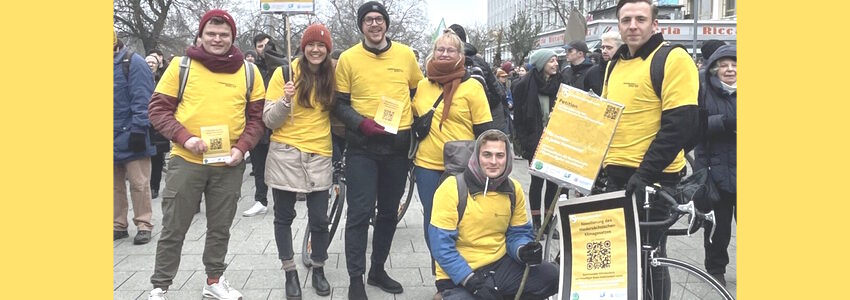 Foto: Niedersachsen Zero. Aktion anlässlich der Petition in Niedersachsen im Frühjahr 2023.