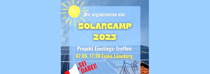 Solarcamp Lüneburg, Vorbereitungstreffen. Grafik: Sharepic.
