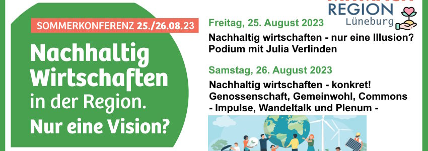 Mitmachregion Lüneburg: Sommerkonferenz August 2023. Grafik: Zukunftsrat Lüneburg.
