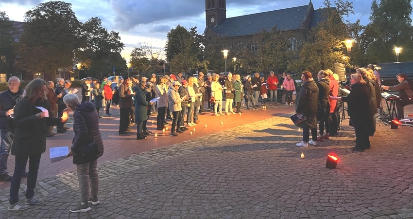 Initiative 3. Oktober, Pressefoto. Thedinghausen, Landkreis Verden.