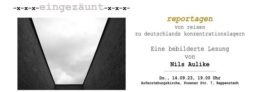 Lesung Nils Aulike, Reppenstedt, 14.09.2023. Grafik: Plakat (angepasst).