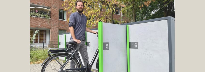 Fahrradboxen Wallstraße. Foto: Hansestadt Lüneburg.