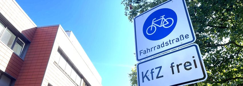 Fahrradstraße Haagestraße Lüneburg. Foto: Hansestadt Lüneburg.