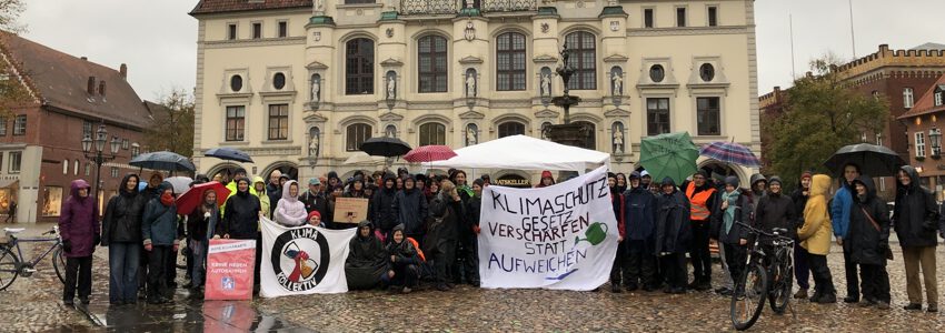 Protestkundgebung von Fridays for Future Lüneburg am 20.10.2023. Foto: FFF Lüneburg.