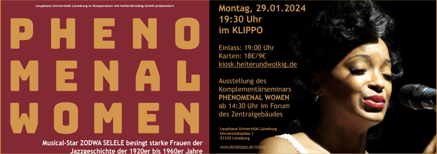 Konzertabend "Phenomenal Women" am 29. Januar 2024
