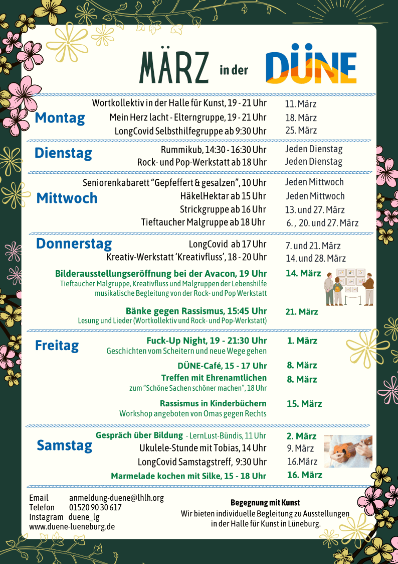 DÜNE: Monatsprogramm März 2024.
