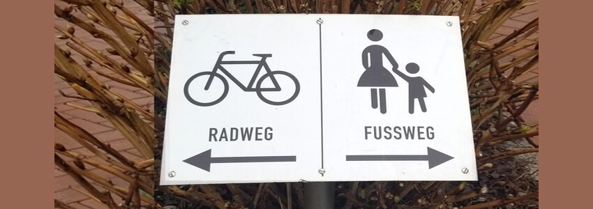 Getrennter Rad- und Fußweg. Foto: ADFC Lüneburg.