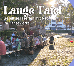 Lange Tafel. Foto: Stadtteilmanagement Hanseviertel.