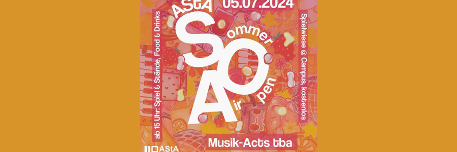 Sommer Open Air 2024. Grafik: Sharepic AStA Leuphana Universität.