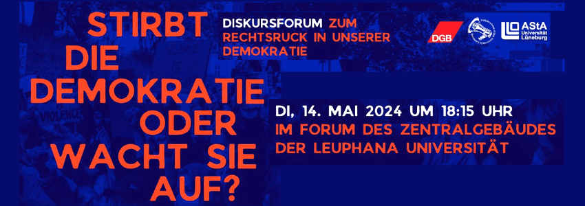 Demokratie-Diskursforum am 14. Mai 2024. Sharepic.