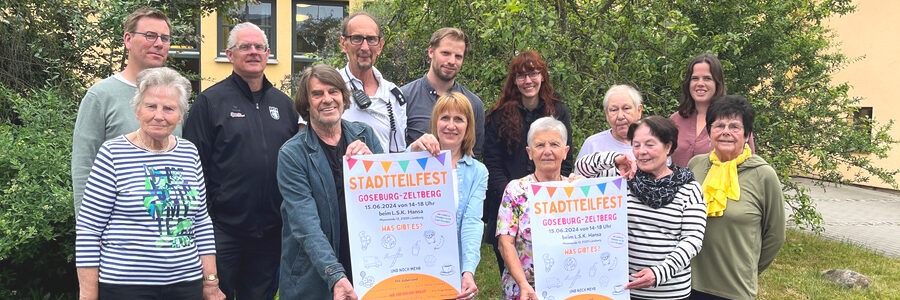 Orga-Team Stadtteilfest Goseburg-Zeltberg. Foto: Hansestadt Lüneburg.