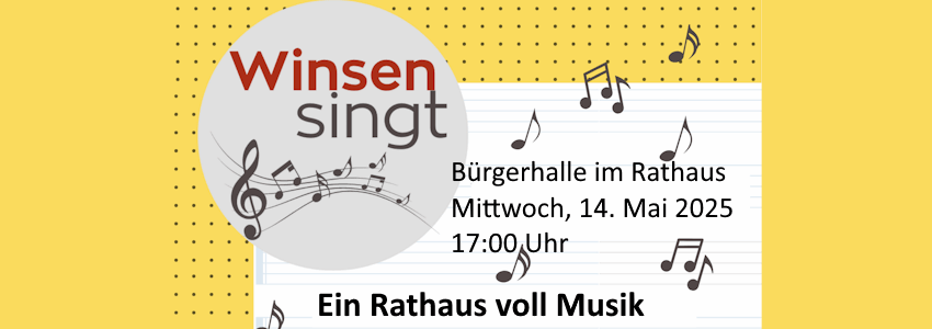 Winsen singt. Grafik: Plakat Stadt Winsen (angepasst)