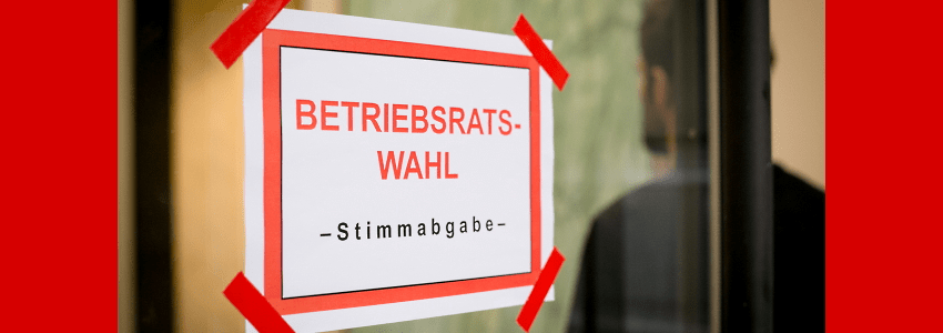 Foto: NGG Lüneburg. Türschild: Betriebsratswahl.