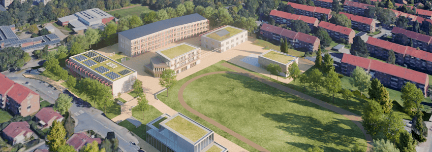 Grafik: moka-Studio. Ideenskizze Schulcampus Kreideberg.