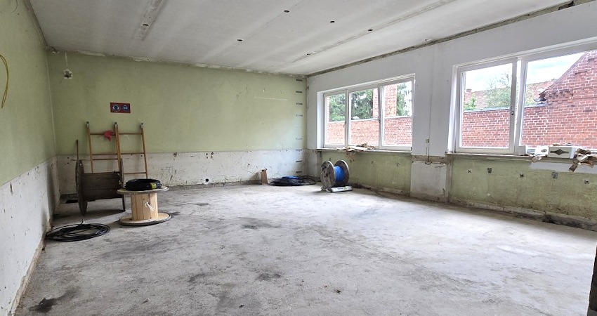 Foto: Landkreis Lüneburg. In der Kurt-Löwenstein-Schule wurde dieser Werkraum entkernt und wird neugestaltet.