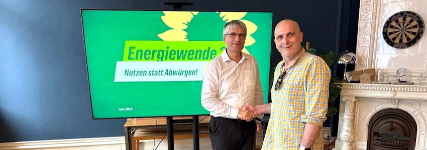 Foto: privat. Sven Giegold und Wolfgang Schmidtke (rechts) am 30. Juni 2026 in Lüneburg.