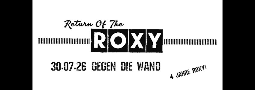 Grafik: Return of the Roxy. Vorstellung am 30. Juli 2026.