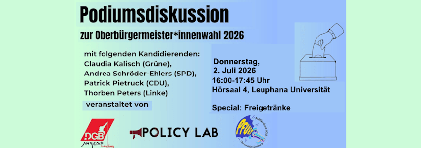 Grafik: Sharepic. Podium zur OB-Wahl, 02.07.2026.