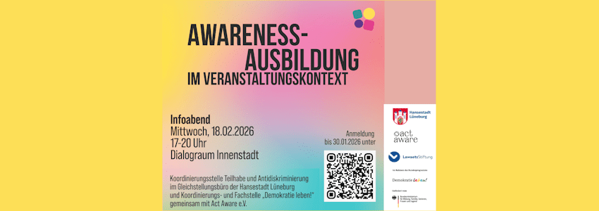 Grafik: Hansestadt Lüneburg. Awareness-Ausbildung, Februar 2026.